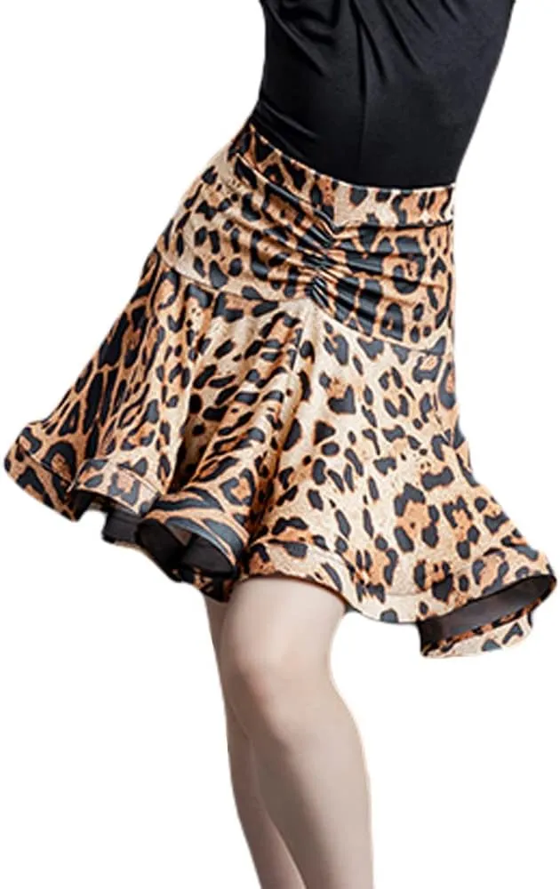 Girls Kids Latin Dance Skirt Ruffle Swing Ballroom Samba Tango Cha-Cha Practice Dancewear
