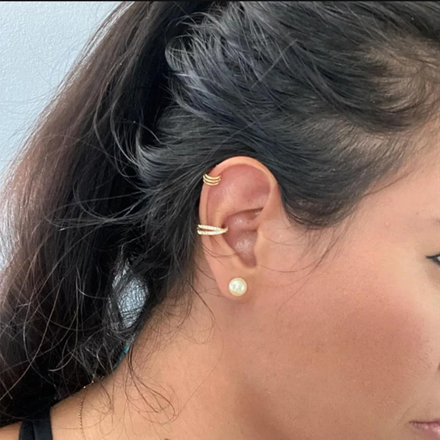Gold Clip on Earrings Cartilage Earrings for Women Ear Cuffs for Women Non Piercing Silver Cuff Earrings 14K Gold Huggie Hoop Earring Gold Jewelry