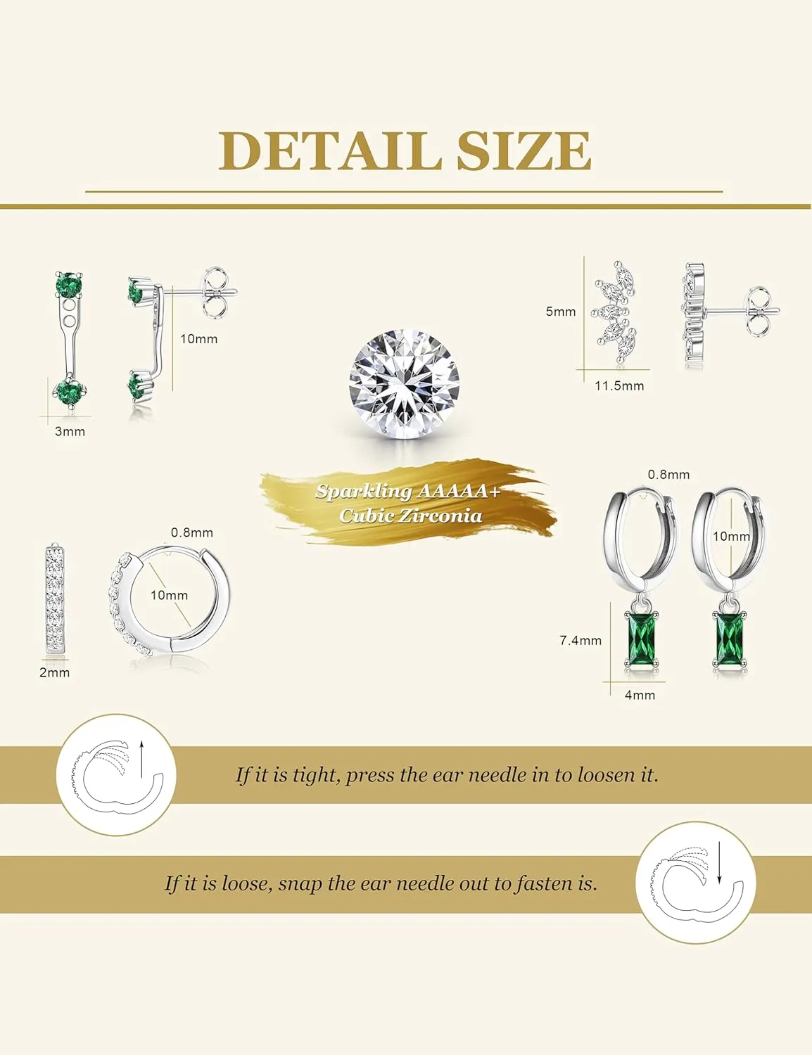 Gold Hoop Earrings for Women Hypoallergenic - 14K Gold Plated Dainty Stud Earrings Dangle Small Huggie Cartilage Earring Stacks Gold Jewelry