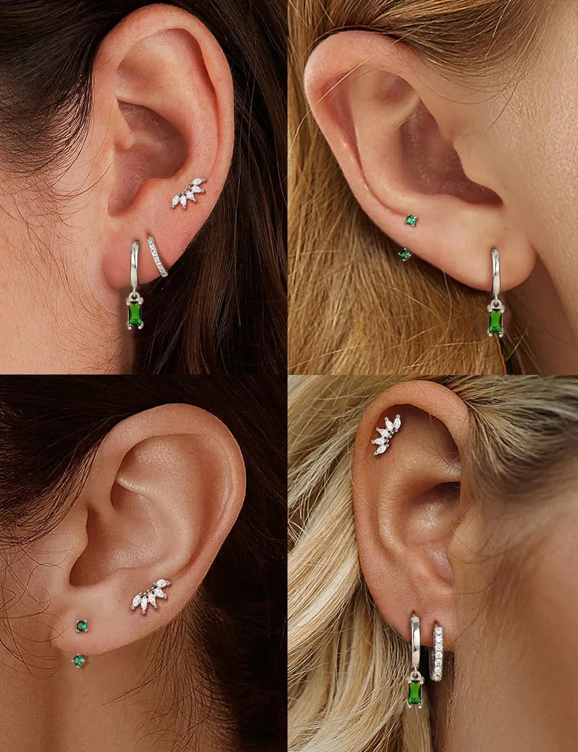 Gold Hoop Earrings for Women Hypoallergenic - 14K Gold Plated Dainty Stud Earrings Dangle Small Huggie Cartilage Earring Stacks Gold Jewelry