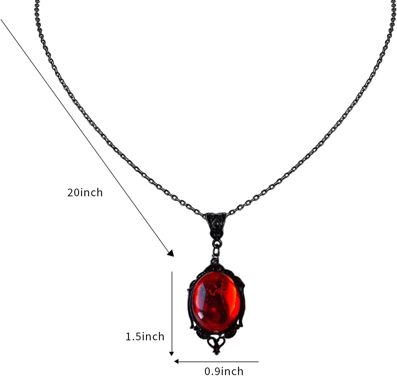 Gothic Stardust Cameo Necklaces for Women,Blood Red Necklace,Black Necklace,Purple Necklace,Gothic Necklace,Goth Teardrop Necklace Halloween Outfit Gothic Jewelry for Women