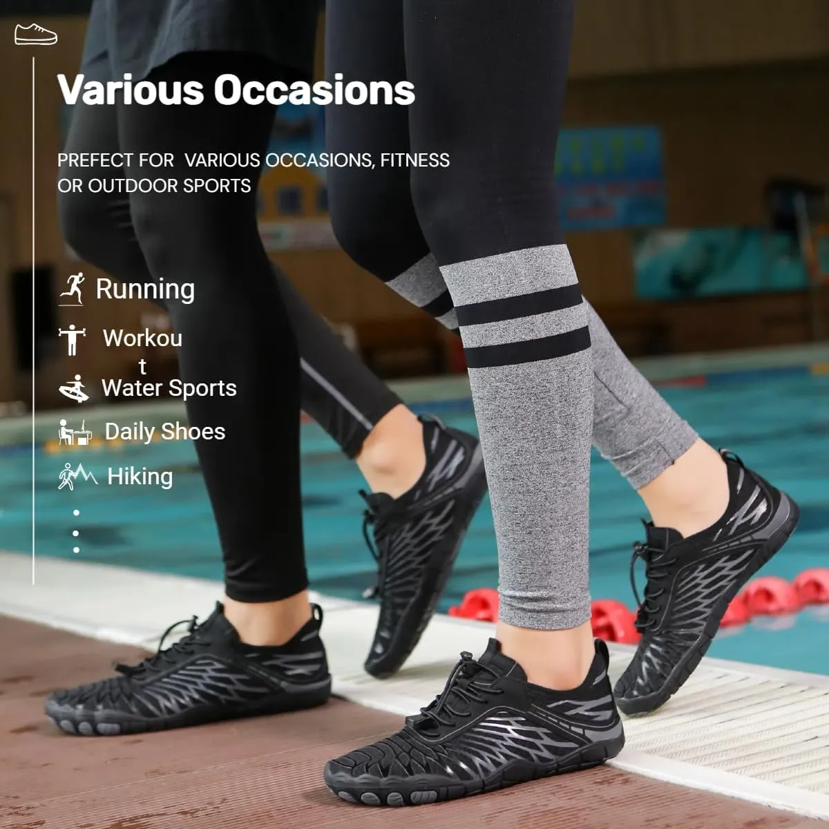Grounded Footwear for Women Men Lightweight Barefoot Shoes Quick-Dry Water Shoes with Zero Drop Sole Wide Toe Box