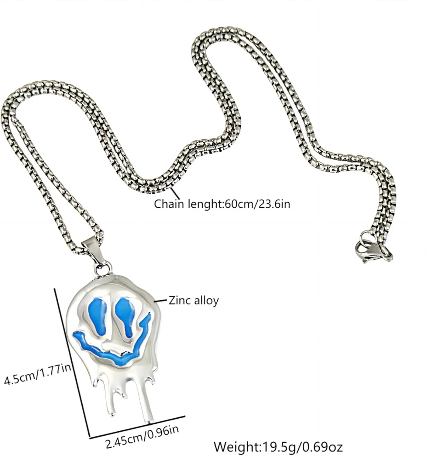 Halloween Glow Grimace Heart Necklace for Women Goth Fluorescent Necklace Glow in The Dark Gothic Halloween Jewelry Accessories