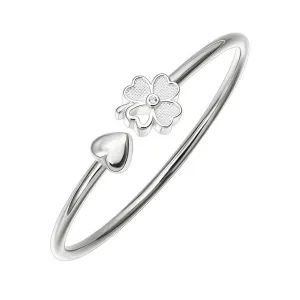 Handmade 925 Sterling Silver Bangle Bracelets For Women Bangle Bracelets High Polish Lucky Cuff Bracelets For Women Love Friendship Open Adjustable Bangle Bracelets Jewelry Gift for Holiday Birthday