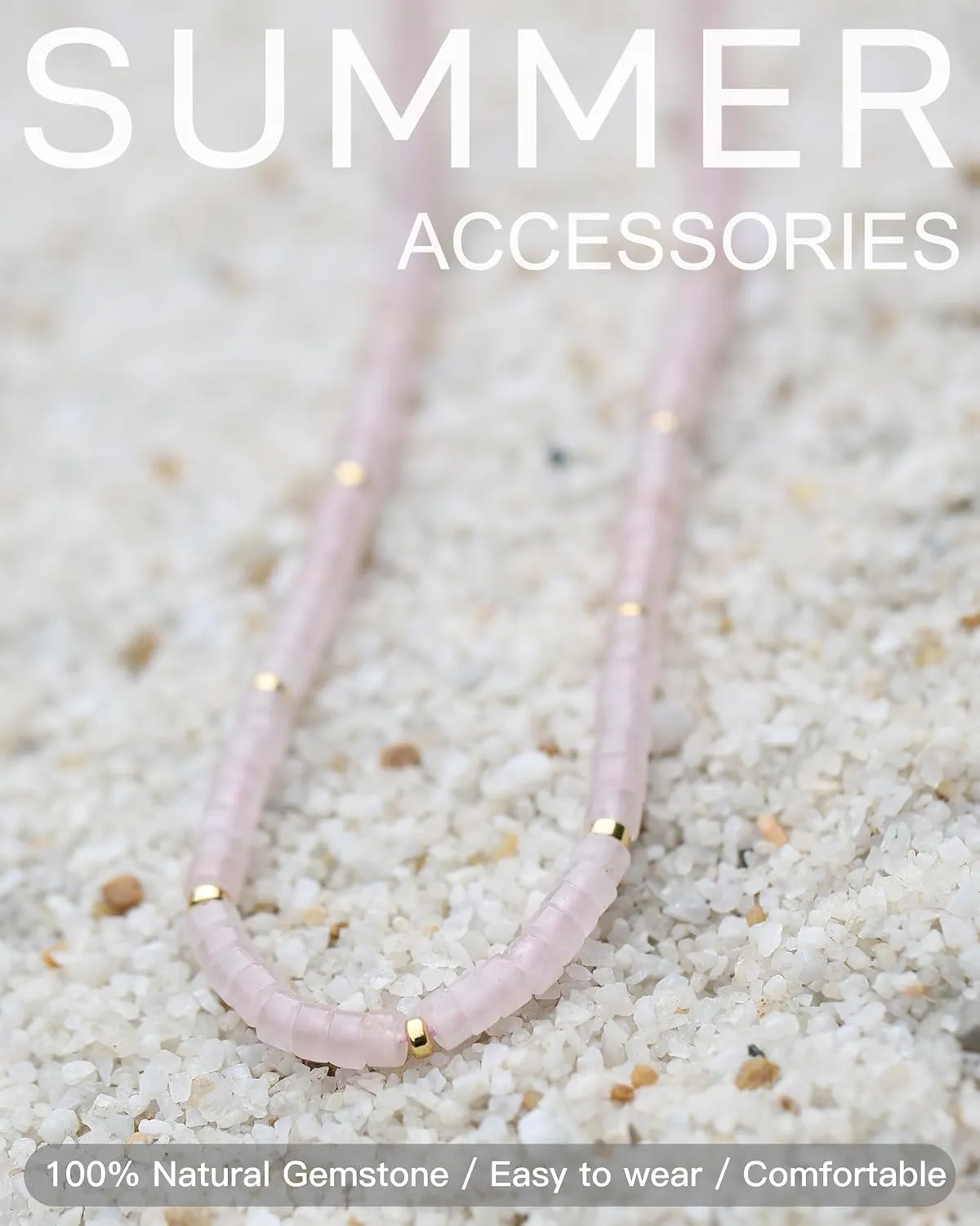 Heishi Style Gemstones/Natural Pearls Beaded Choker Necklace for Women, Handmade Jewelry Gifts for Her