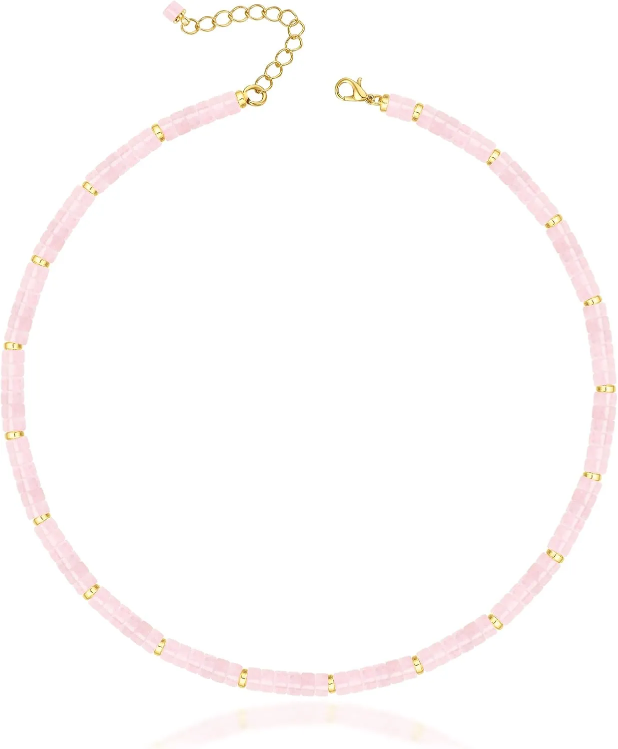 Heishi Style Gemstones/Natural Pearls Beaded Choker Necklace for Women, Handmade Jewelry Gifts for Her