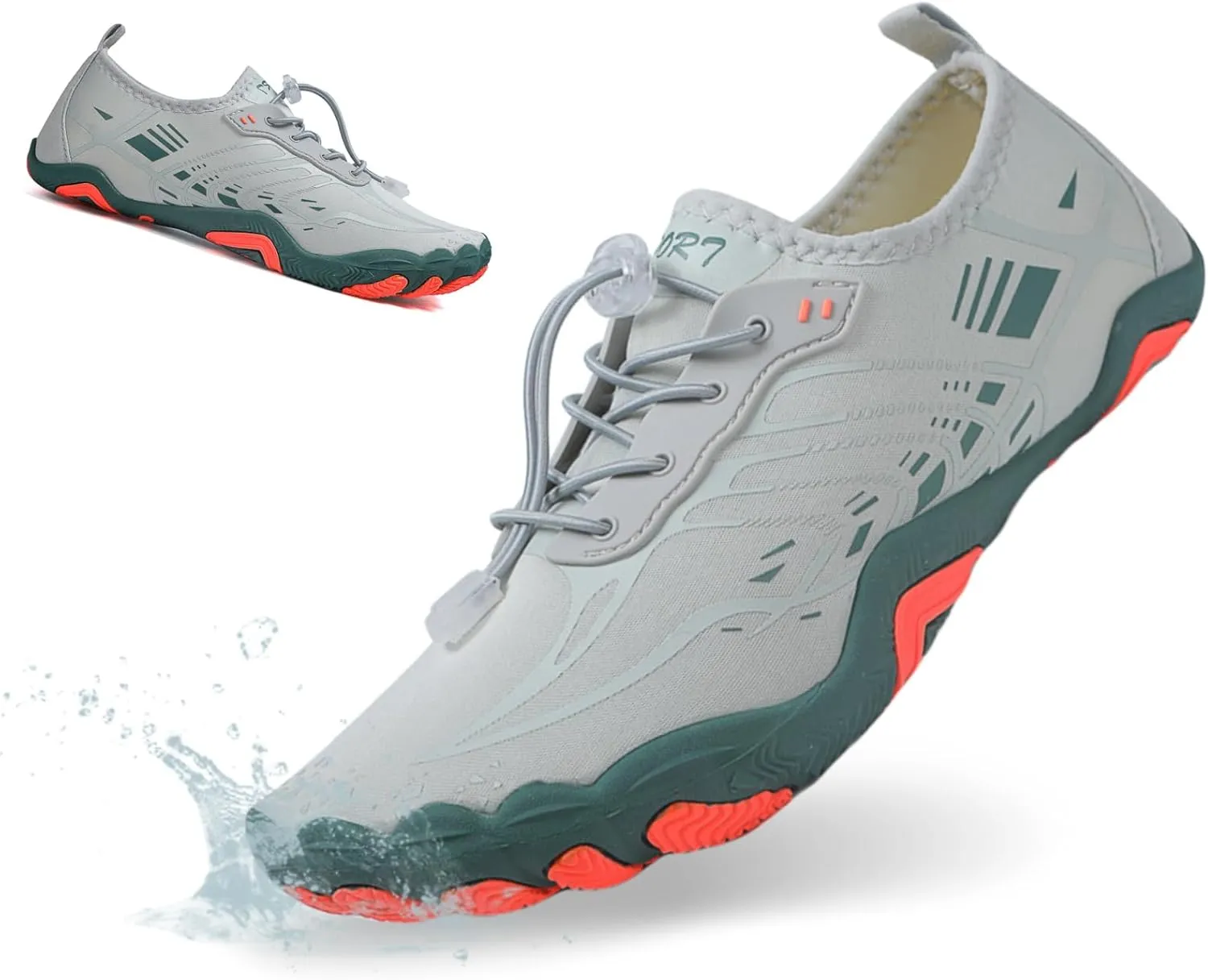 HiGropcore Water Shoes Men Women, Barefoot Wide Toe Box Beach Shoes, Quick Dry Breathable Swim Aqua Socks with Drainage
