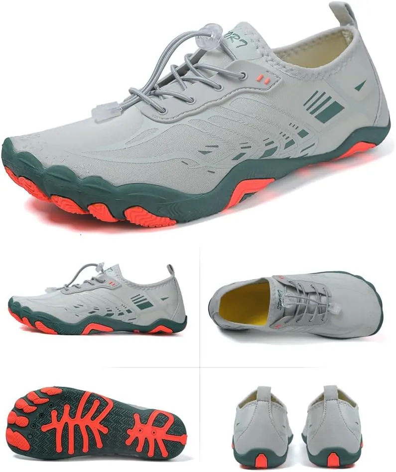 HiGropcore Water Shoes Men Women, Barefoot Wide Toe Box Beach Shoes, Quick Dry Breathable Swim Aqua Socks with Drainage