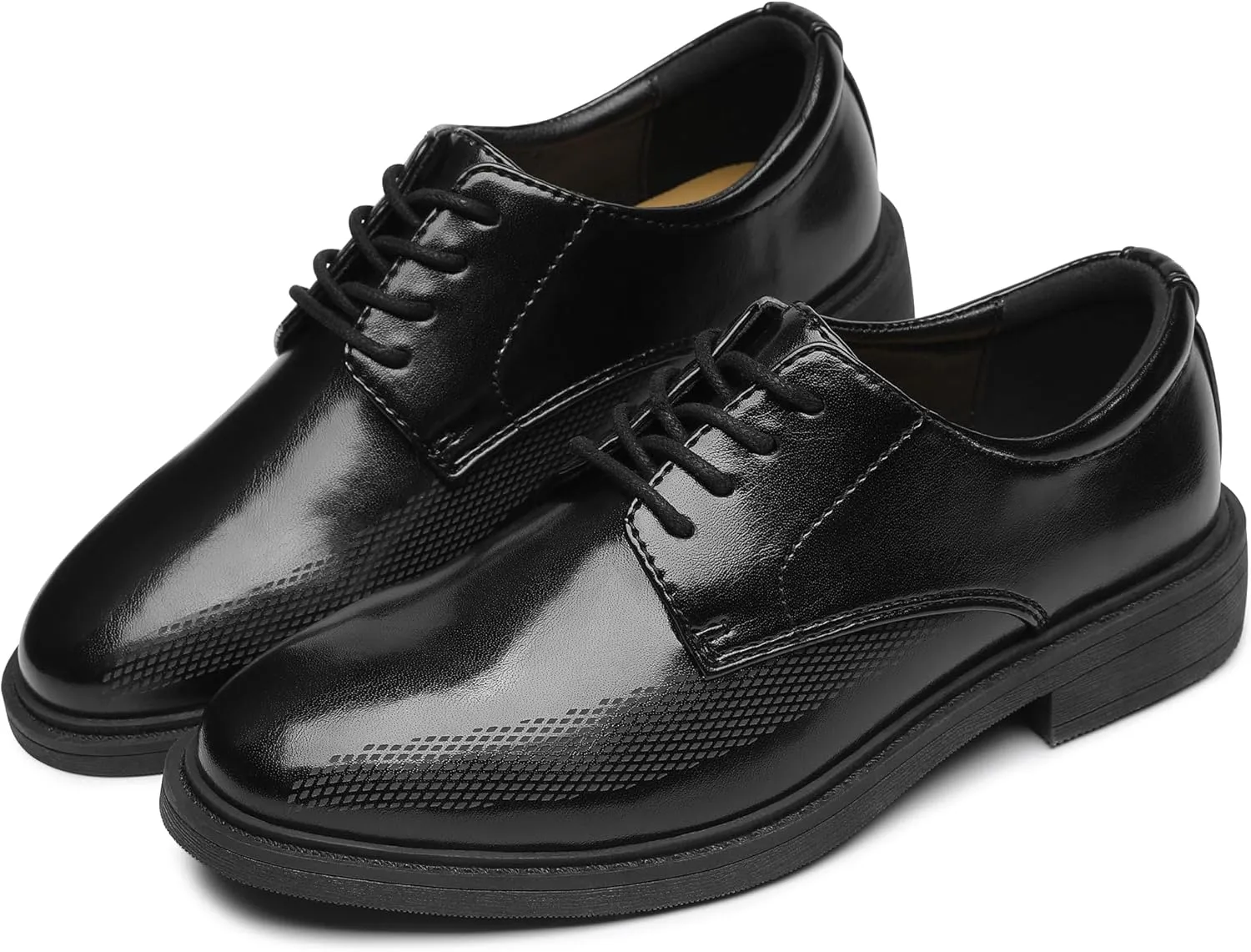 HOMEHOT Boys Dress Shoes Classic Oxfords Formal Shoes