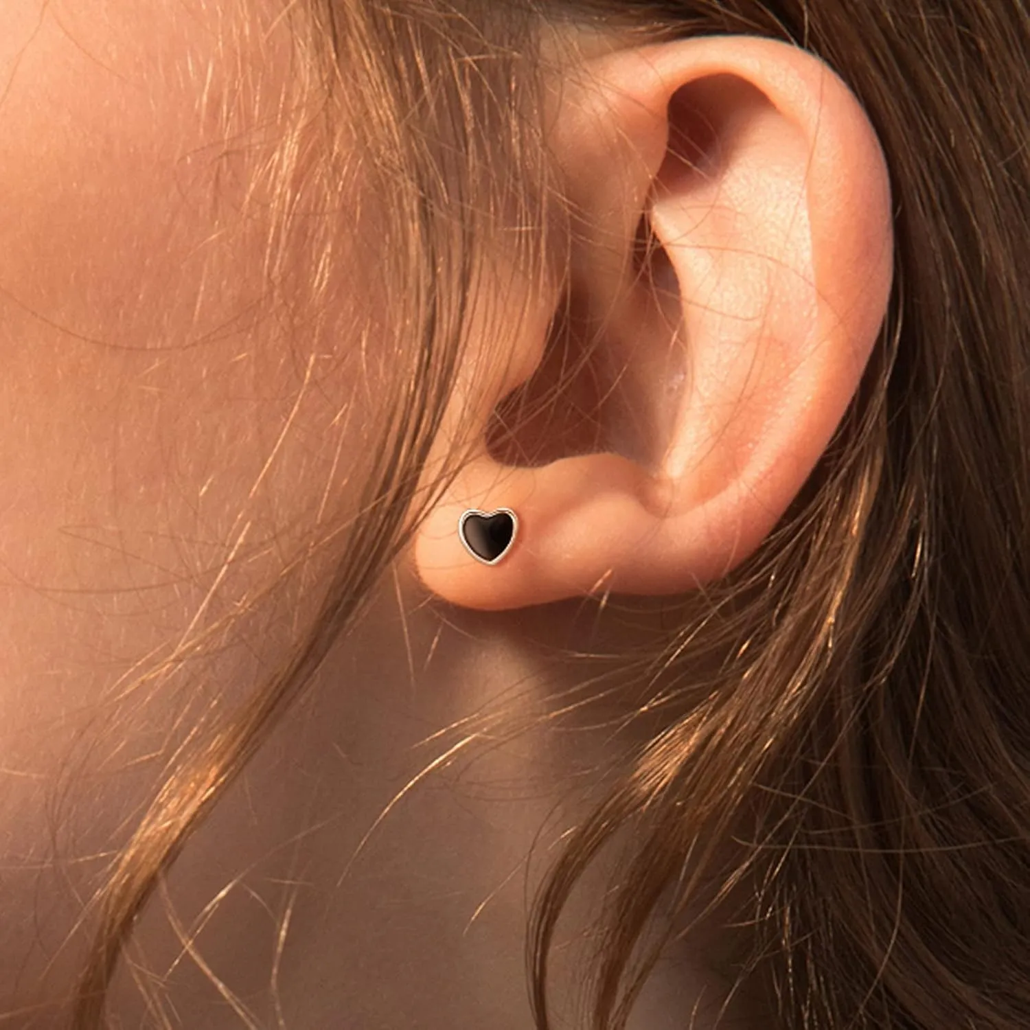 Hypoallergenic 925 Sterling Silver Stud Earrings for Women With Screw Back Small Butterfly Heart Flower Earrings for Girls Tragus Cartilage Jewelry Gifts