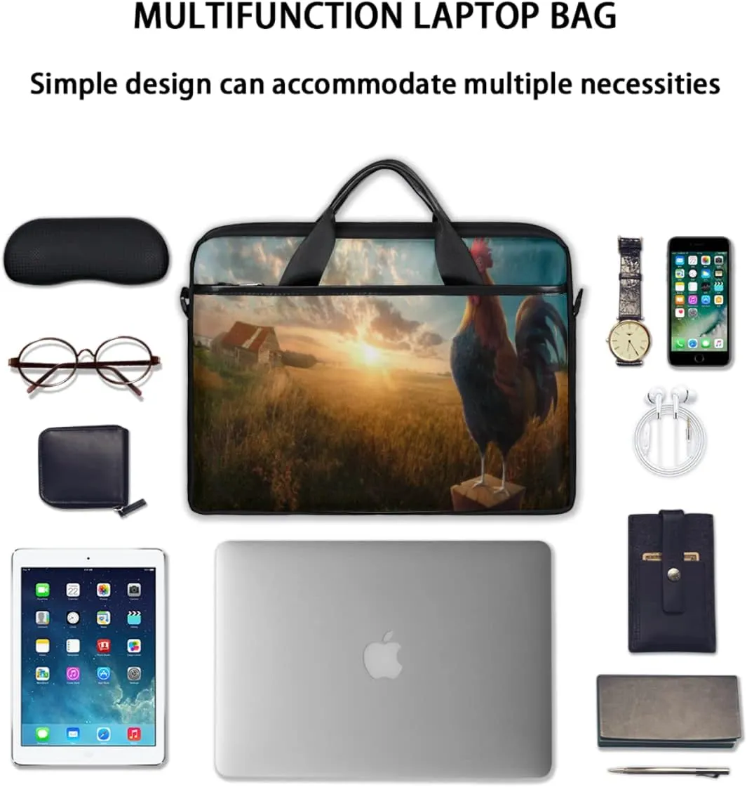 Independence Day Vintage Star Laptop Shoulder Messenger Bag Waterproof Laptop Briefcase Handle Padded Strap