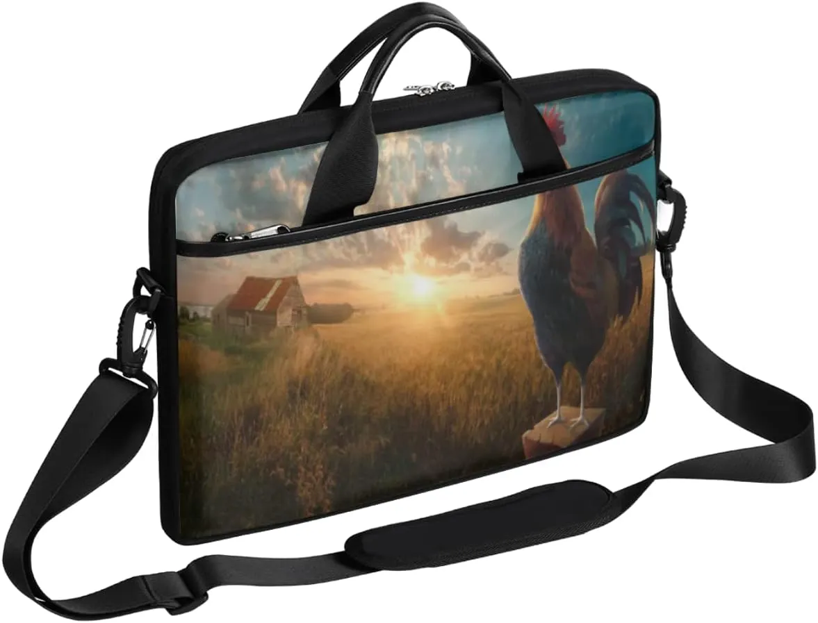 Independence Day Vintage Star Laptop Shoulder Messenger Bag Waterproof Laptop Briefcase Handle Padded Strap