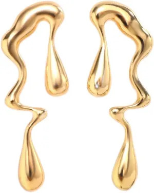 Irregular WaterDrop Earrings, Melted Liquid Irregular Stainless Steel Earrings, Embrace Minimalist Earrings, Statement Earrings for Women