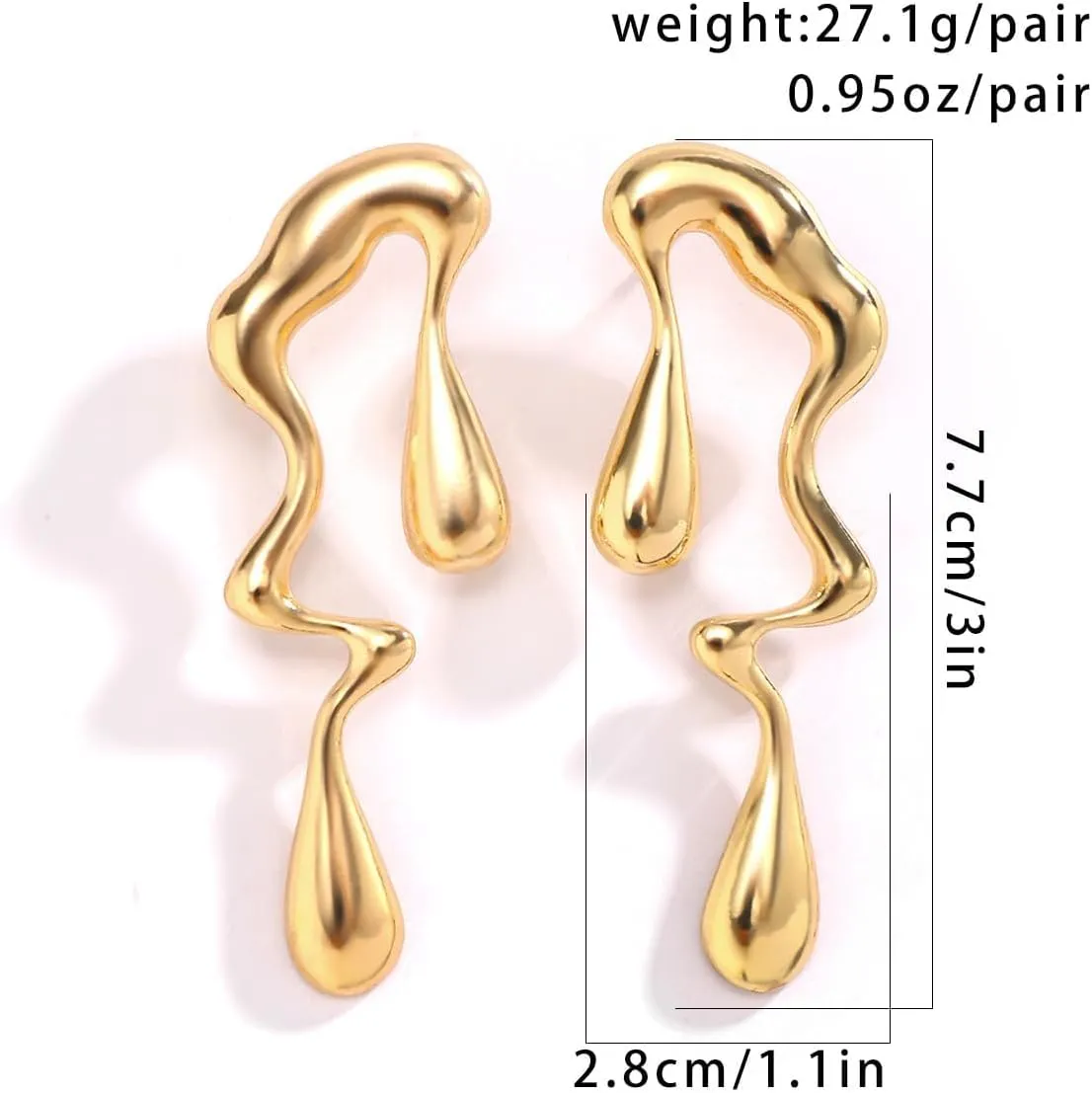 Irregular WaterDrop Earrings, Melted Liquid Irregular Stainless Steel Earrings, Embrace Minimalist Earrings, Statement Earrings for Women