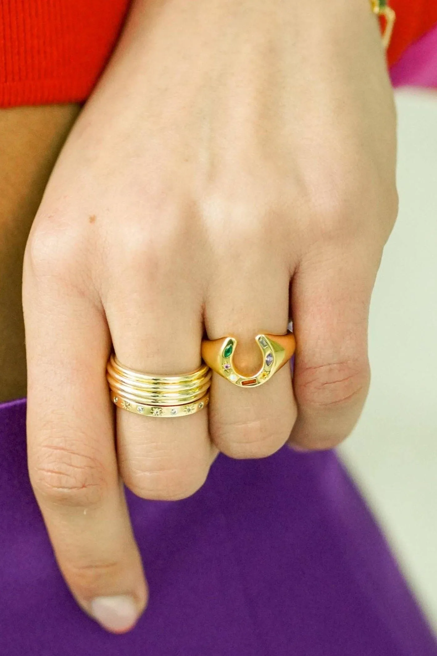 JJ Kaleidoscope Lucky Charm Signet Ring