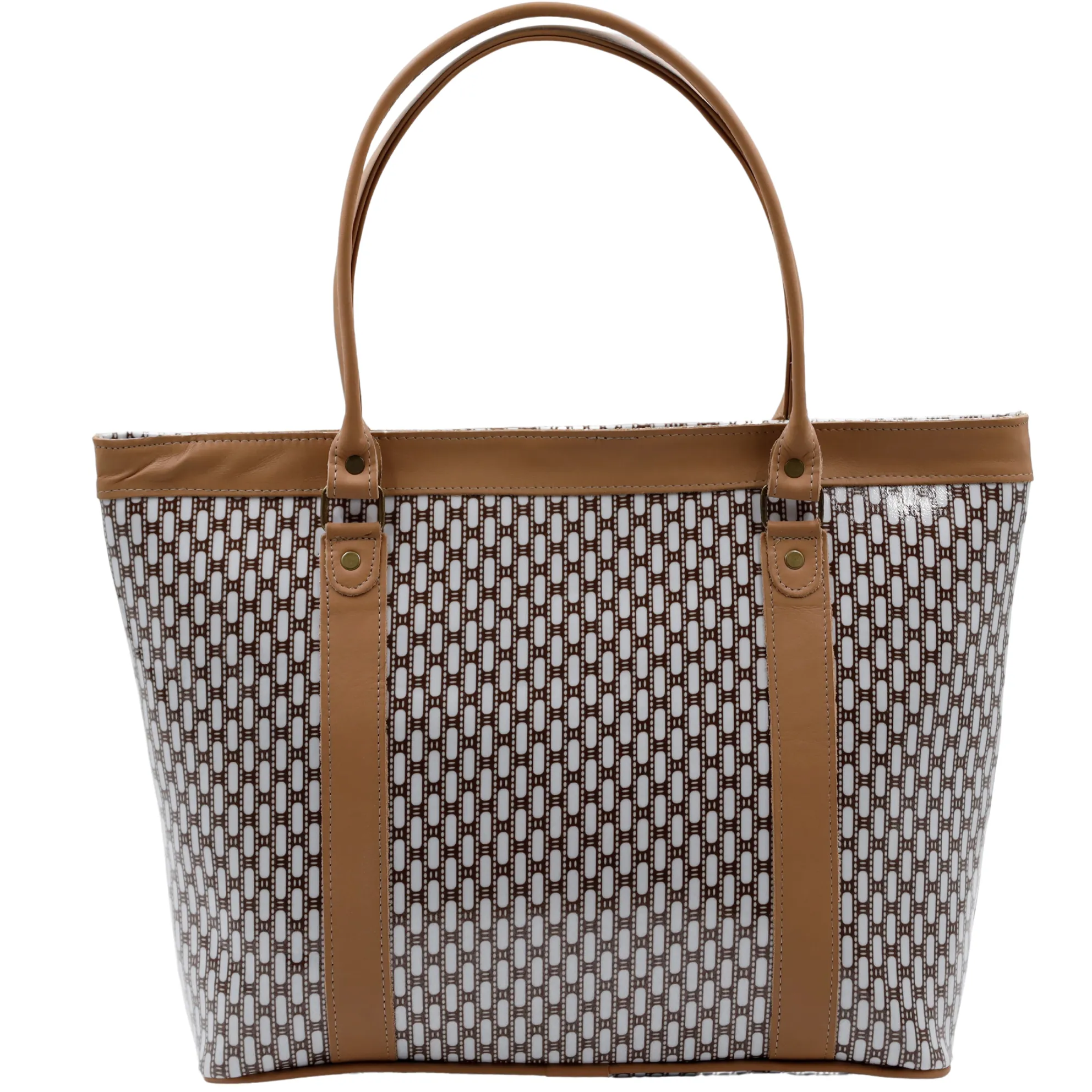Jozi Tote - African Tweed White