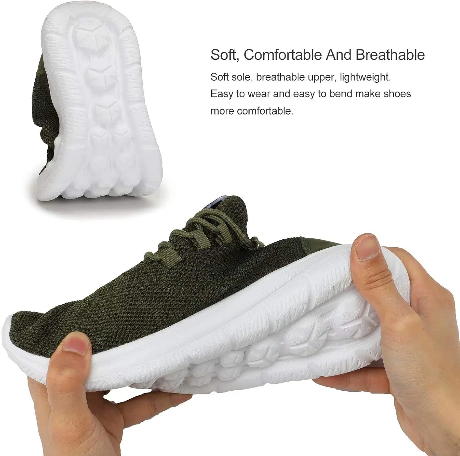 KEEZMZ Men's Running Shoes Fashion Breathable Sneakers Mesh Soft Sole Casual Athletic Lightweight