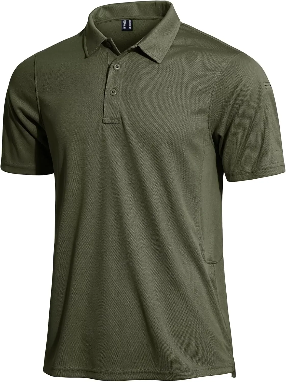 KEFITEVD Men's Jersey Polo Shirts Quick Dry Tactical Shirts Short Sleeve Outdoor Pique Performance Military Active Shirts