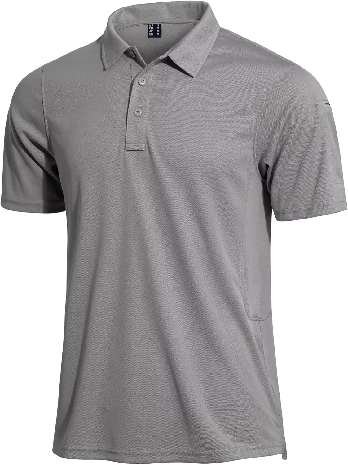 KEFITEVD Men's Jersey Polo Shirts Quick Dry Tactical Shirts Short Sleeve Outdoor Pique Performance Military Active Shirts