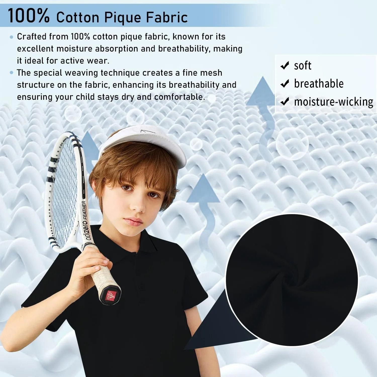 Kid Nation Boys Polo Shirts Kids School Uniform Shirts Short Sleeve Girls Collared Shirts 4-12 Years