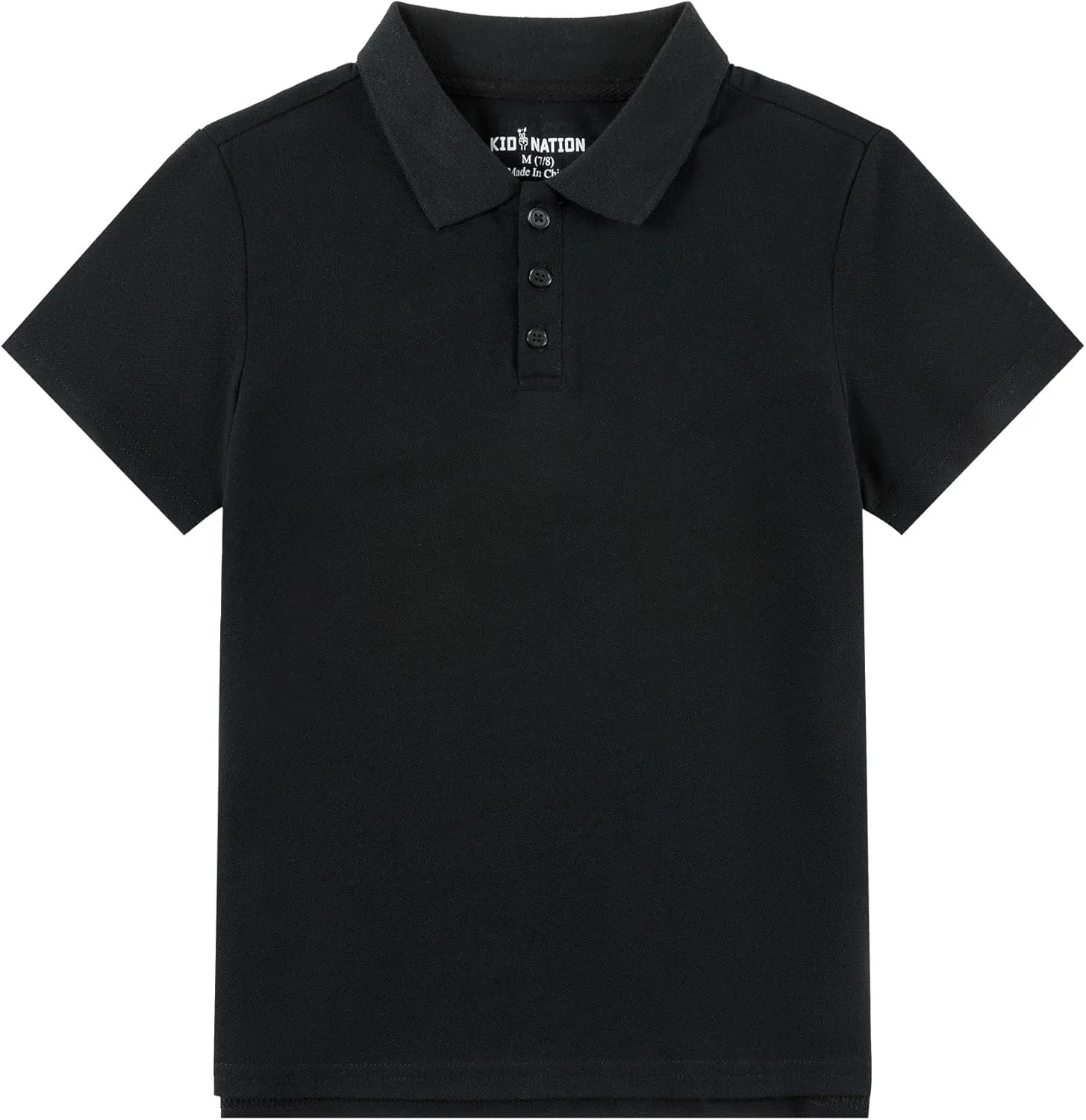 Kid Nation Boys Polo Shirts Kids School Uniform Shirts Short Sleeve Girls Collared Shirts 4-12 Years