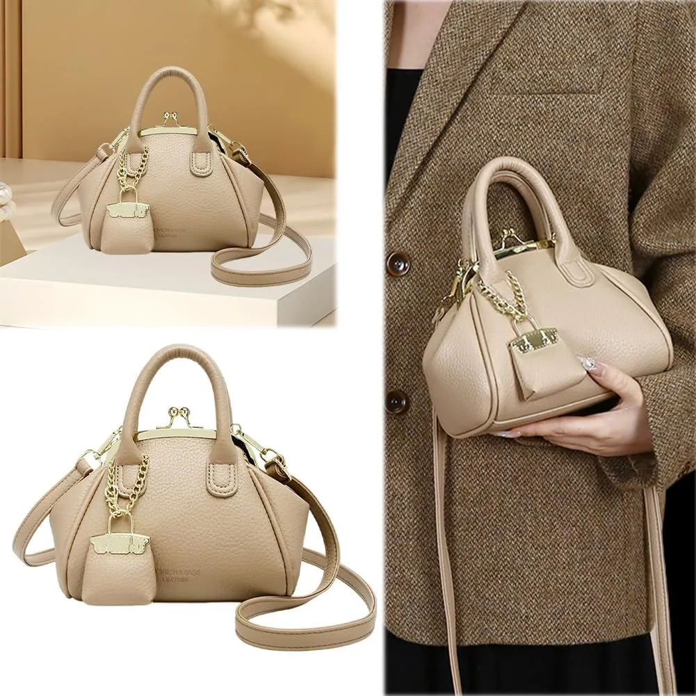 Kiss Lock Purse and Handbags Women's Kiss Lock Crossbody Bag Kisslock Shoulder Bags Satchel Bags Top Handle Handbag Clutch