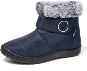 Lausiuoe Snow Boots For Women Waterproof Insulated Wide Width Winter Ankle Booties Warm Fur Lined Outdoor Walking Shoes