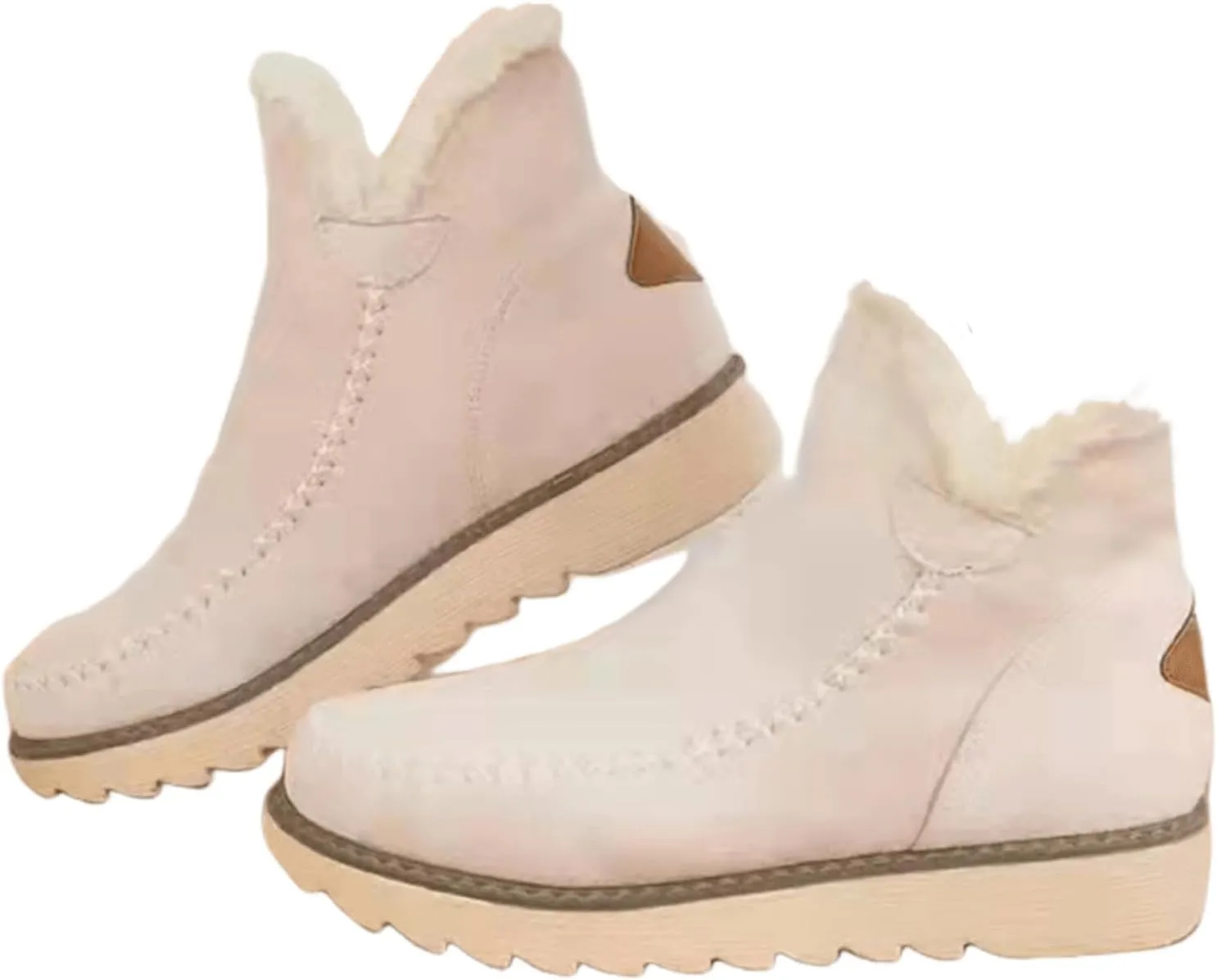 Lausiuoe Winter Dress Boots For Women 2024 Snow Boots Fur Lining Warm Casual Fashion Trendy Fuzzy Loafers Shoes Ankle Booties