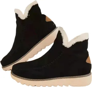 Lausiuoe Winter Dress Boots For Women 2024 Snow Boots Fur Lining Warm Casual Fashion Trendy Fuzzy Loafers Shoes Ankle Booties