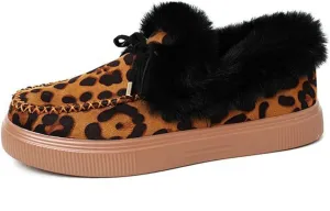 Lausiuoe Winter Fashion Boots For Women 2024 Snow Boots With Warm Fur Lining Comfortable Fuzzy Ankle Booties Loafers Shoes