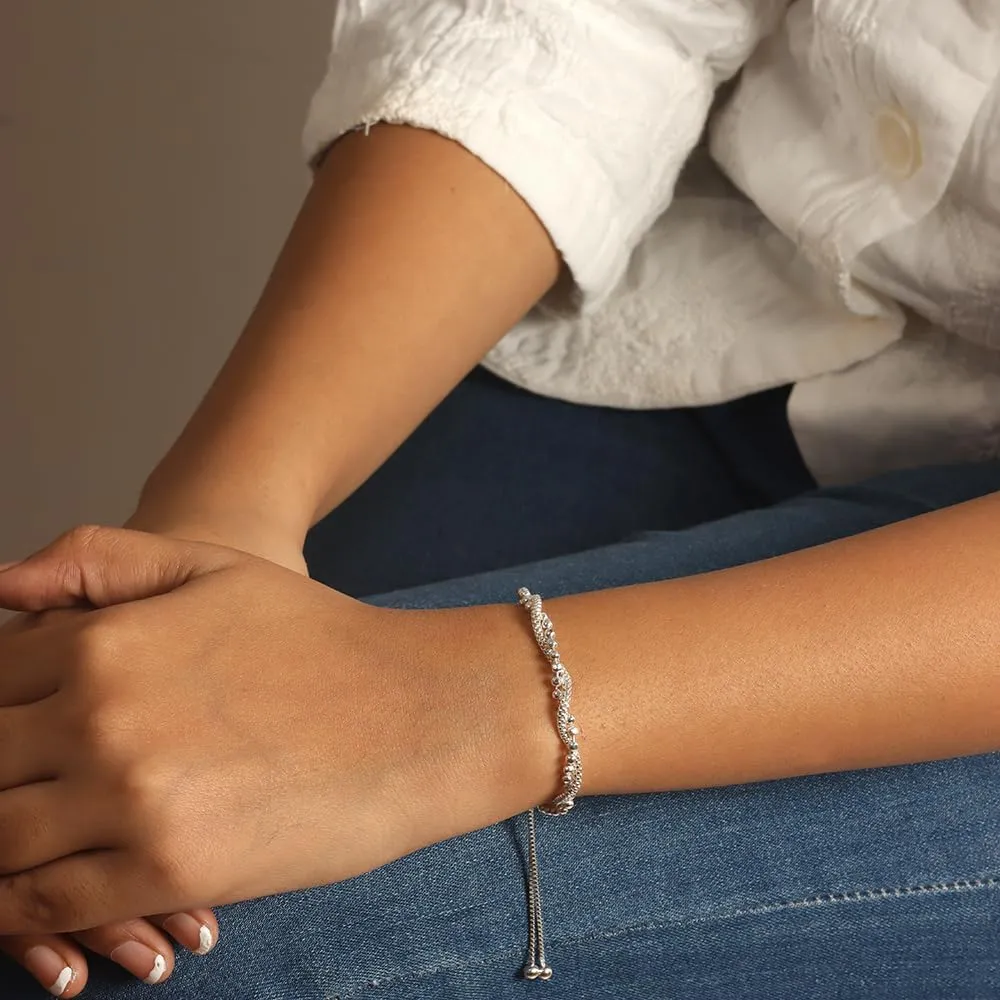 LeCalla 925 Sterling Silver Bracelets for Women | Italian Handmade Adjustable Bolo Link Chain Bracelets | Women's Sliding Bolo Bracelets
