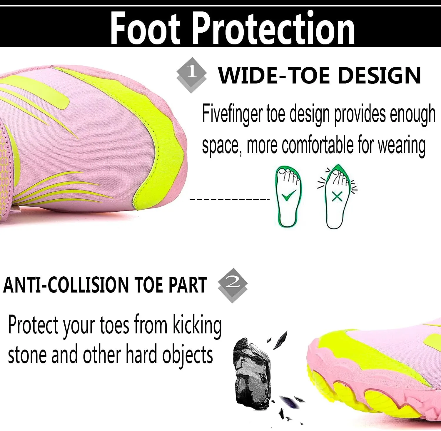 Lightweight Comfortable Water Shoes for Men Women Barefoot Quick Dry Aqua Shoes Outdoor Beach Shoes for Diving Walking Boating Swimming Surfing Yoga