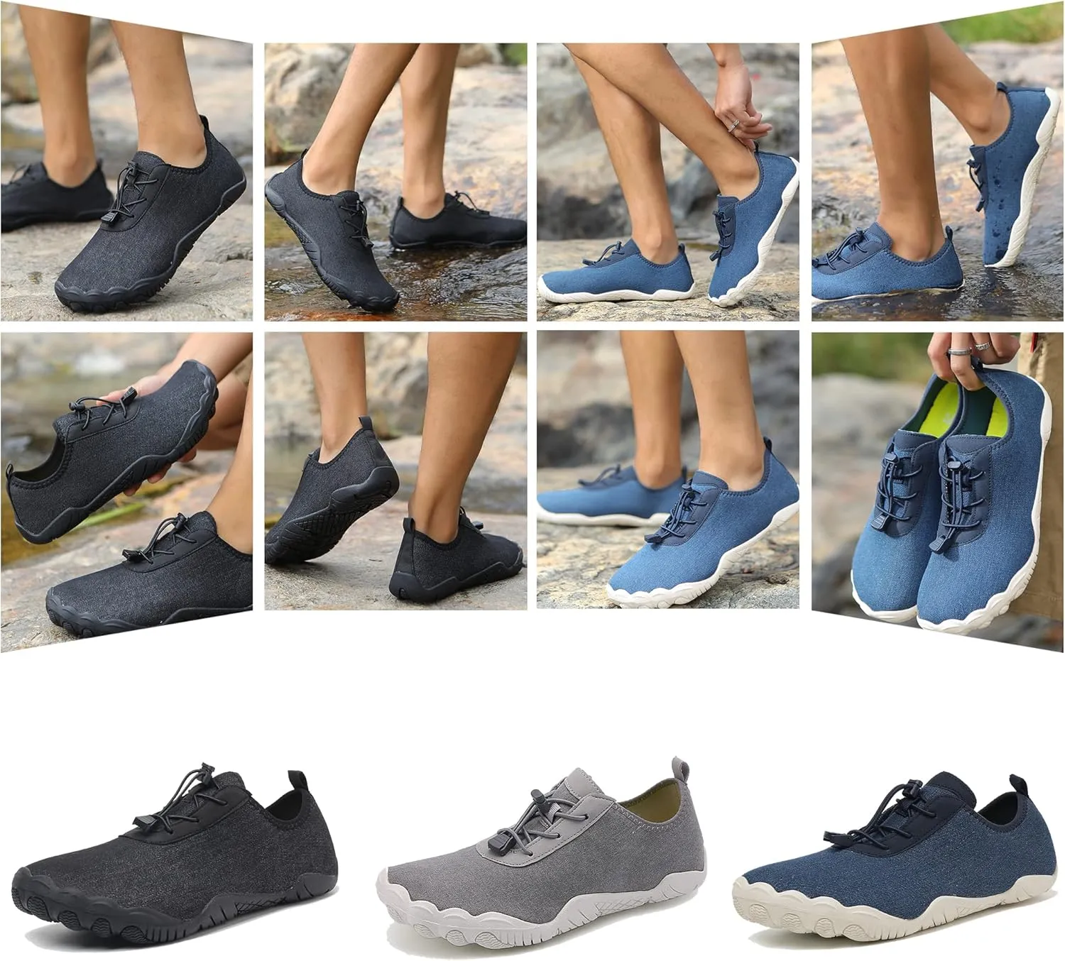 Lightweight Comfortable Water Shoes for Men Women Barefoot Quick Dry Aqua Shoes Outdoor Beach Shoes for Diving Walking Boating Swimming Surfing Yoga