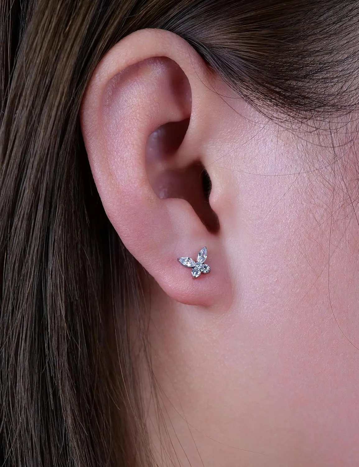 limerencia Hypoallergenic G23 Implant Grade Titanium Screw Back Earrings Tragus 20G Helix F136 Piercing Post for Sensitive Ears Cartilage