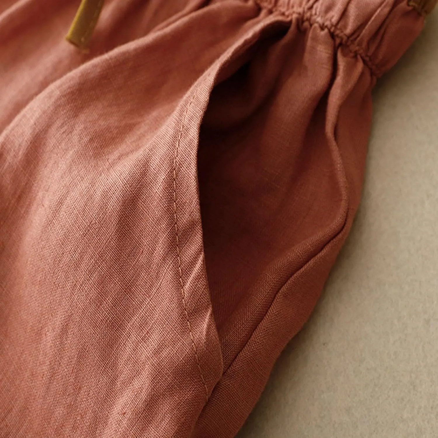 Linen Skirts for Women Bohemian Style Midi Skirt 2024 Trendy Casual Summer Skirts Elastic Waist Pleated Skirts