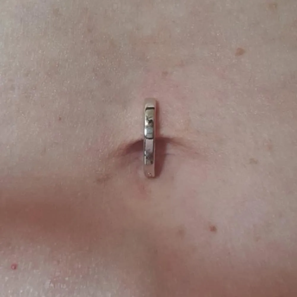Longita Belly Ring - Surgical Steel & Gold Clicker, Hypoallergenic Navel Ring for Women