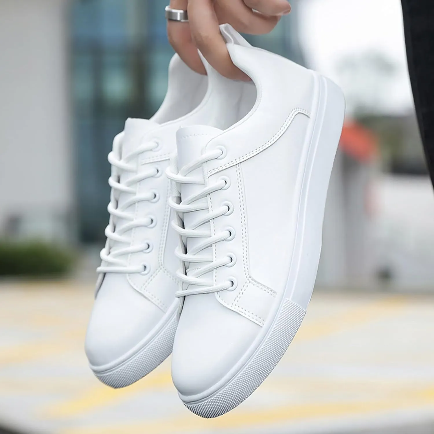 Low Top Sneakers for Women Lace-Up Retro Sneaker Wide Width Slip On Walking Shoes Comfortable Breathable Thick Sole Running Shoes
