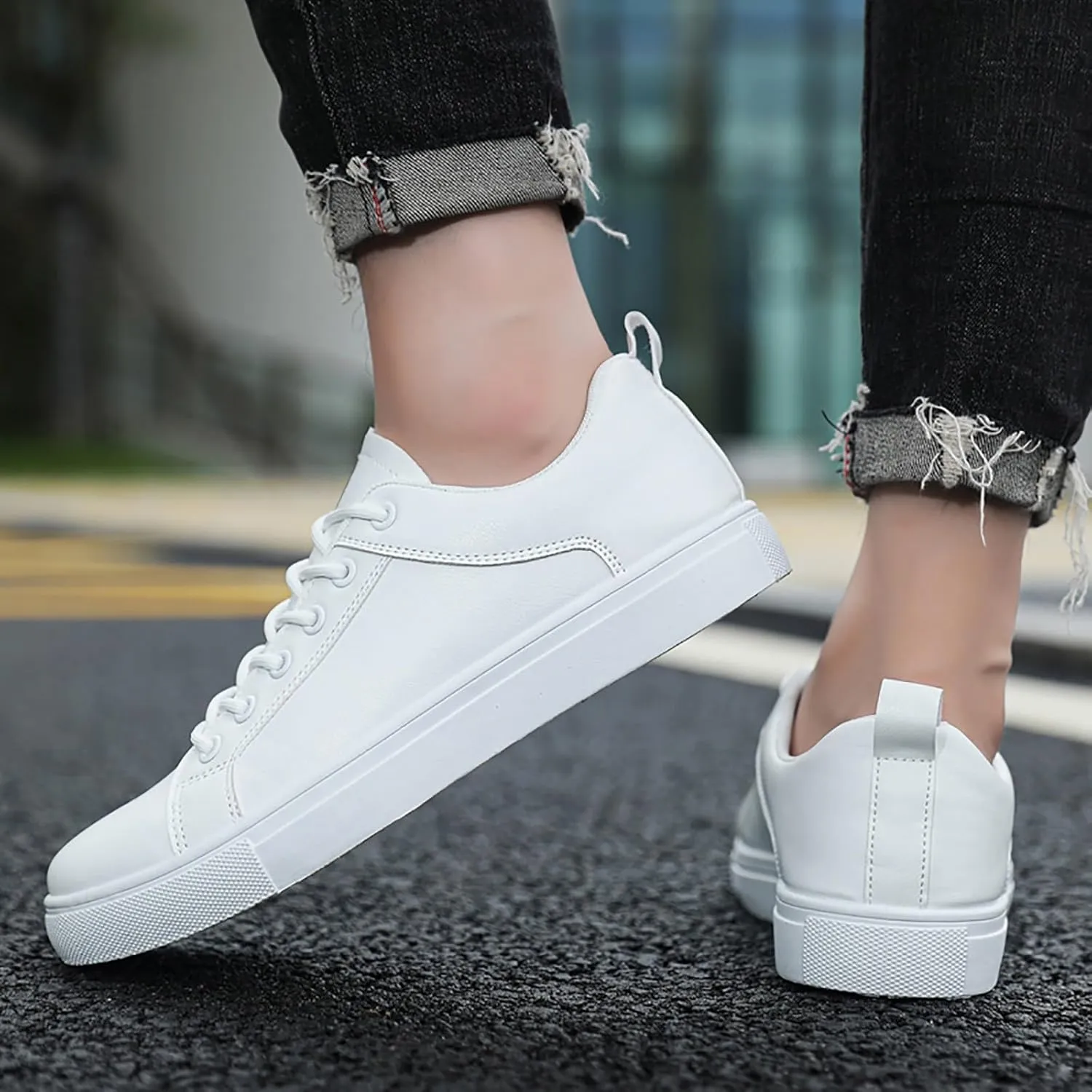 Low Top Sneakers for Women Lace-Up Retro Sneaker Wide Width Slip On Walking Shoes Comfortable Breathable Thick Sole Running Shoes