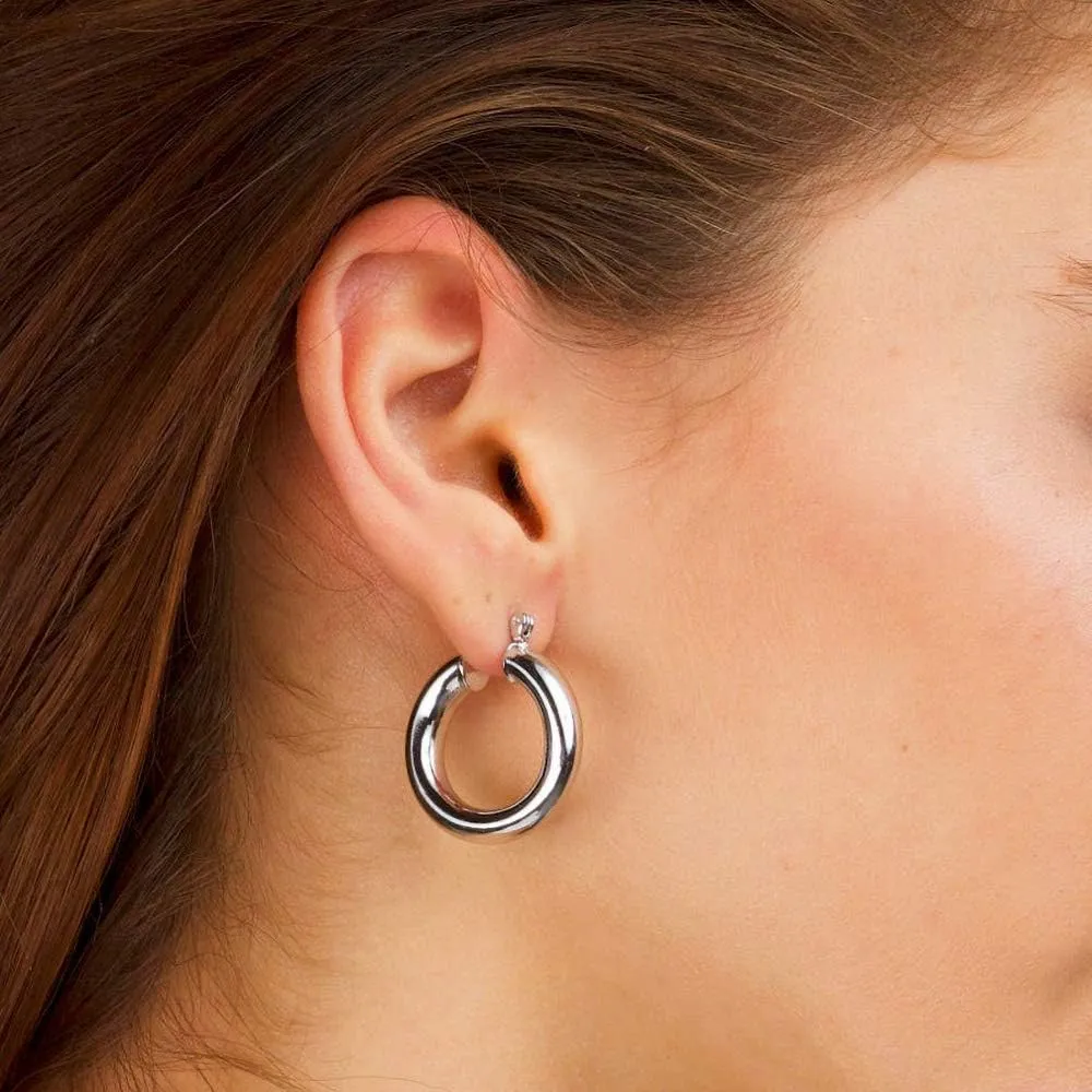 M MOOHAM Gold Hoop Earrings for Women - Hypoallergenic 14K Real Gold 925 Sterling Silver Post Sensitive Ears Nickel Free Hoops Earrings Set for Women Jewelry Lightweight 13-60mm