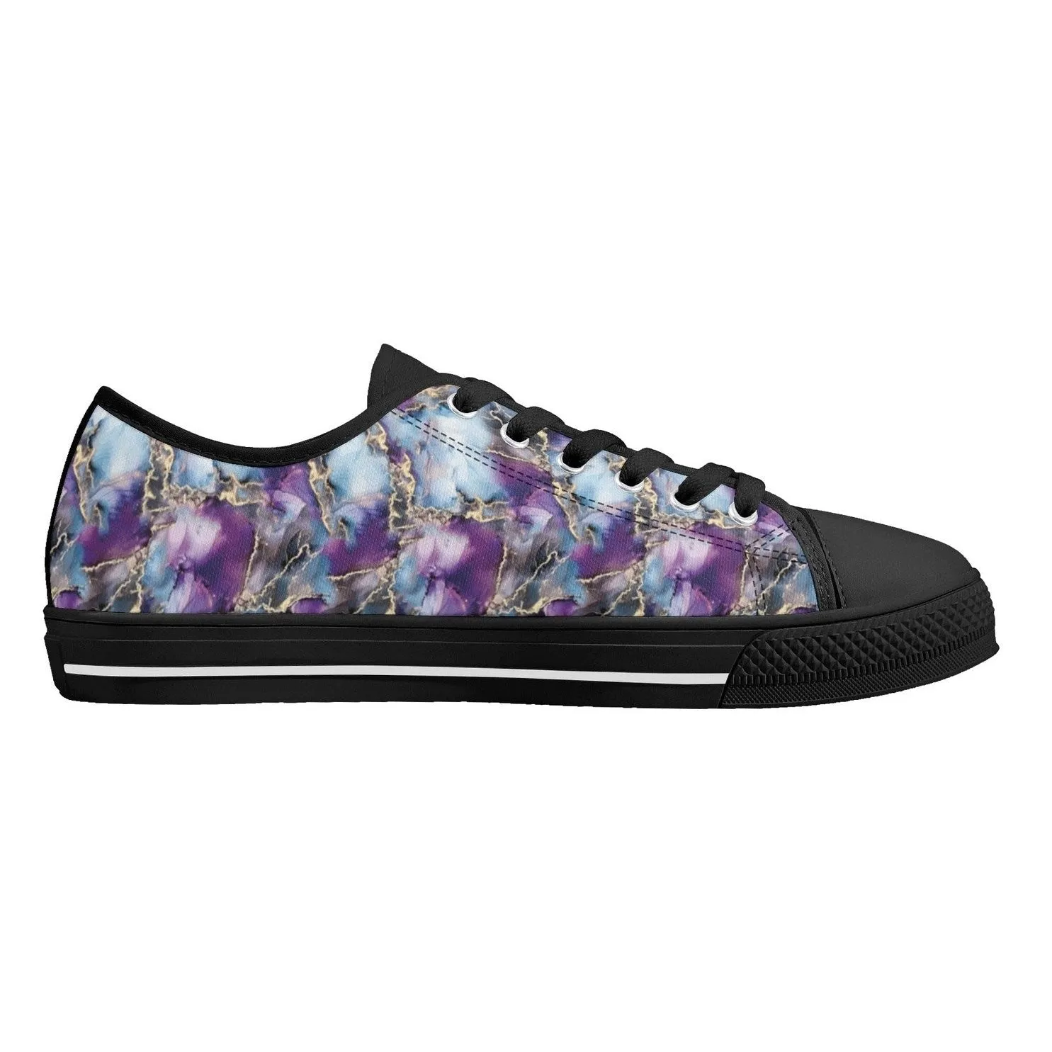 Marbled Womens Low Top Canvas Shoes