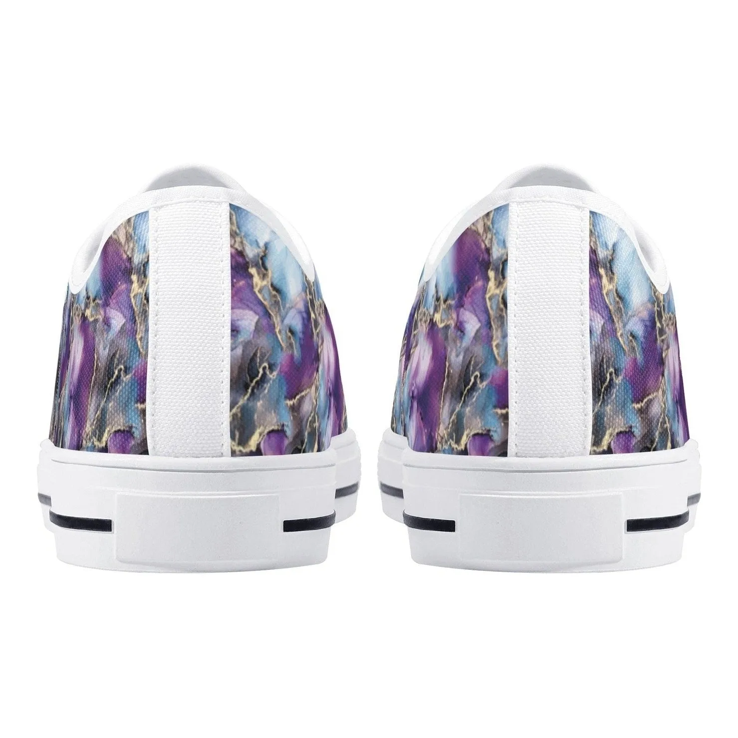 Marbled Womens Low Top Canvas Shoes