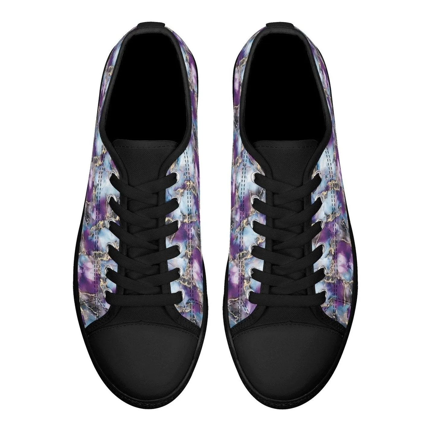 Marbled Womens Low Top Canvas Shoes