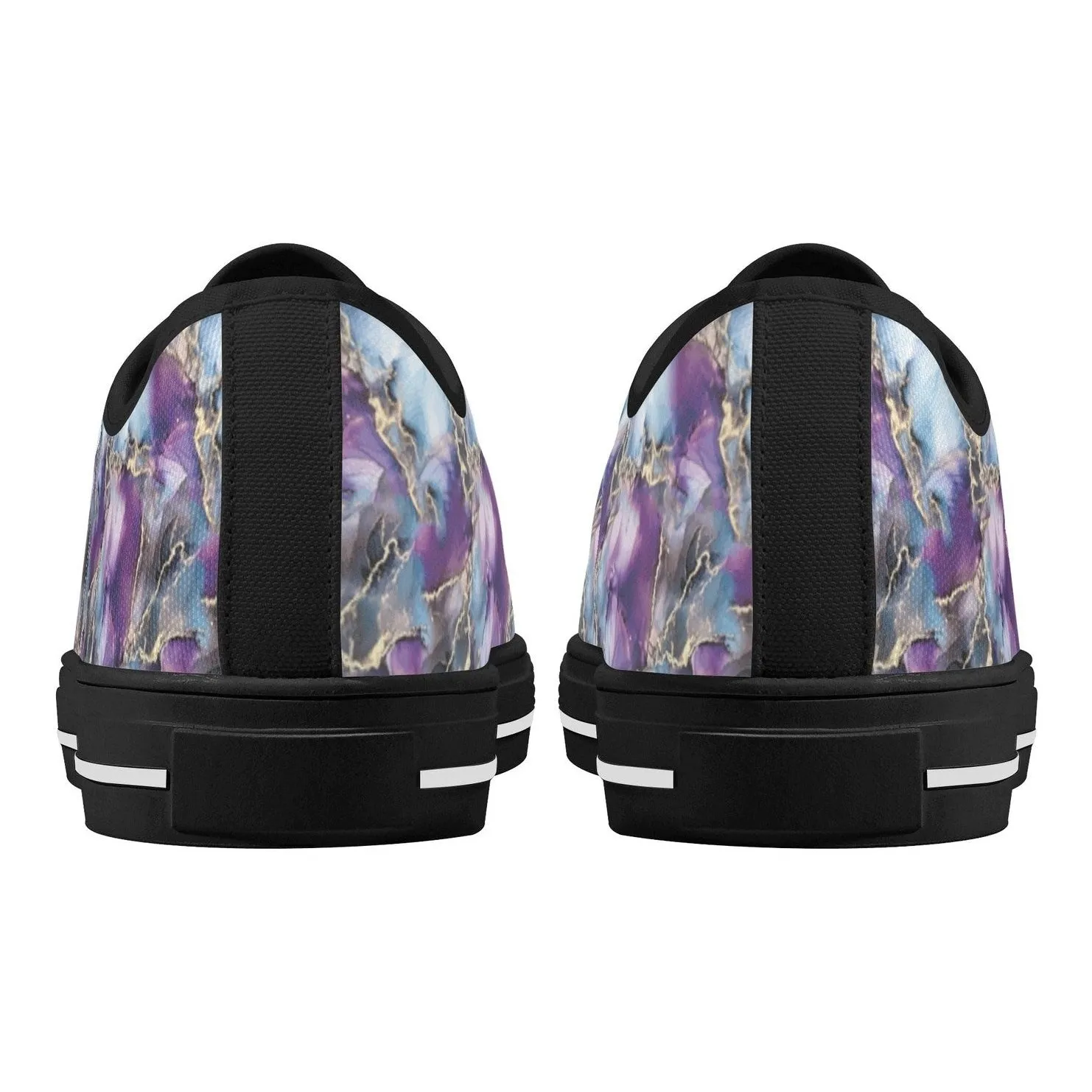 Marbled Womens Low Top Canvas Shoes