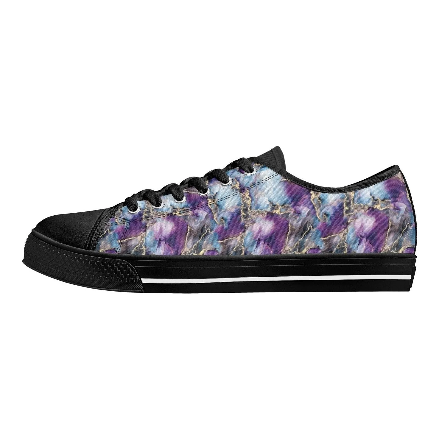 Marbled Womens Low Top Canvas Shoes