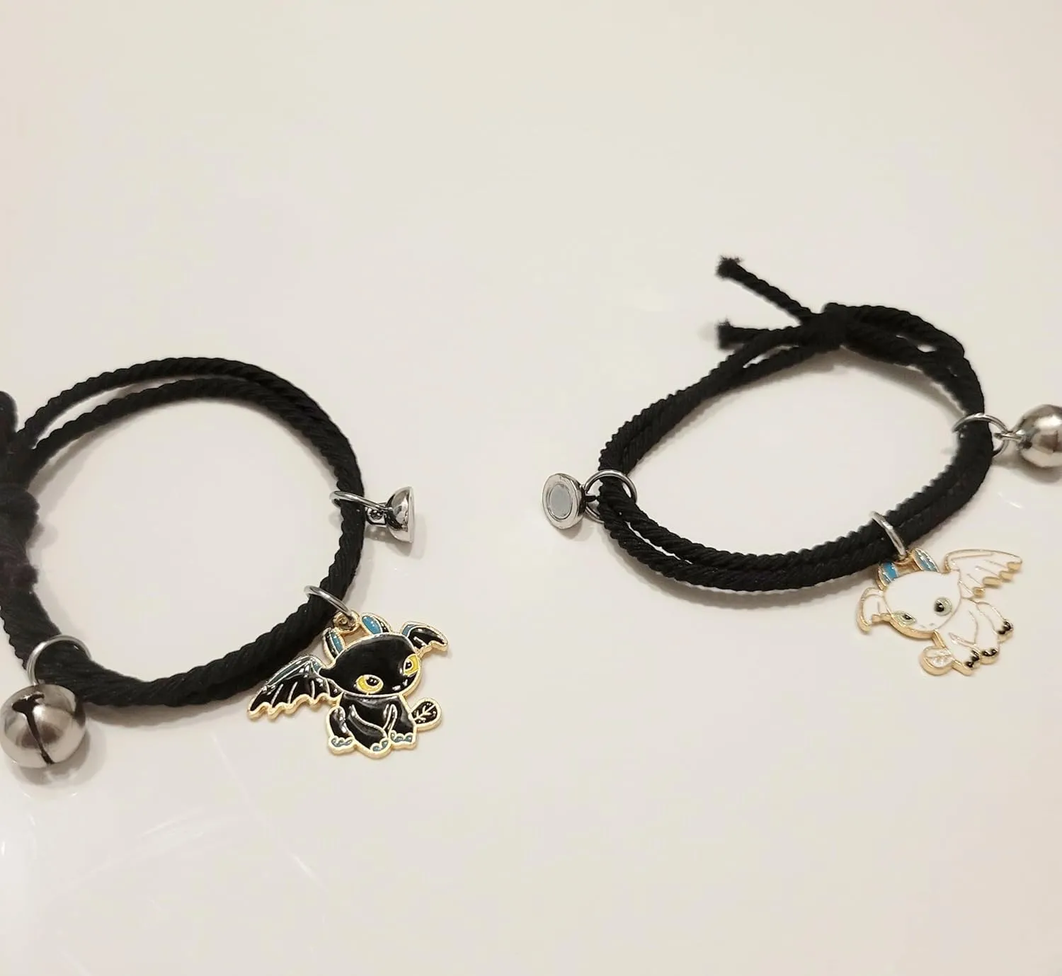 Matching Bracelets for Couples Dragon Charm Magnetic Bracelet Set Lovers Boyfriend Girlfriend Gift