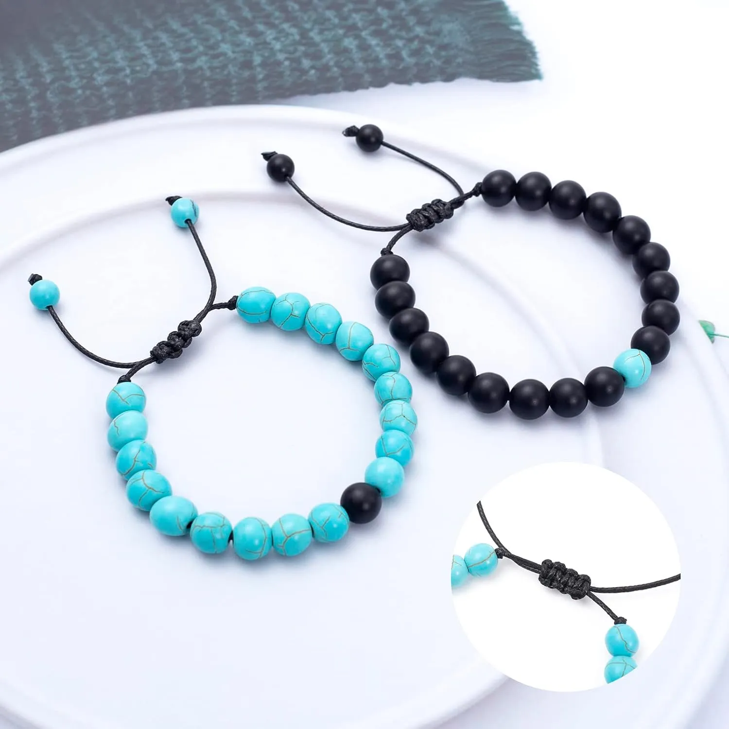 Matching Couples Bracelets, Natural Gemstone Bracelets His and Her Matching Bracelets for Couples, Gifts for Boyfriend and Girlfriend
