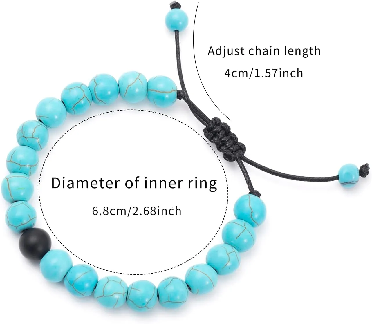 Matching Couples Bracelets, Natural Gemstone Bracelets His and Her Matching Bracelets for Couples, Gifts for Boyfriend and Girlfriend