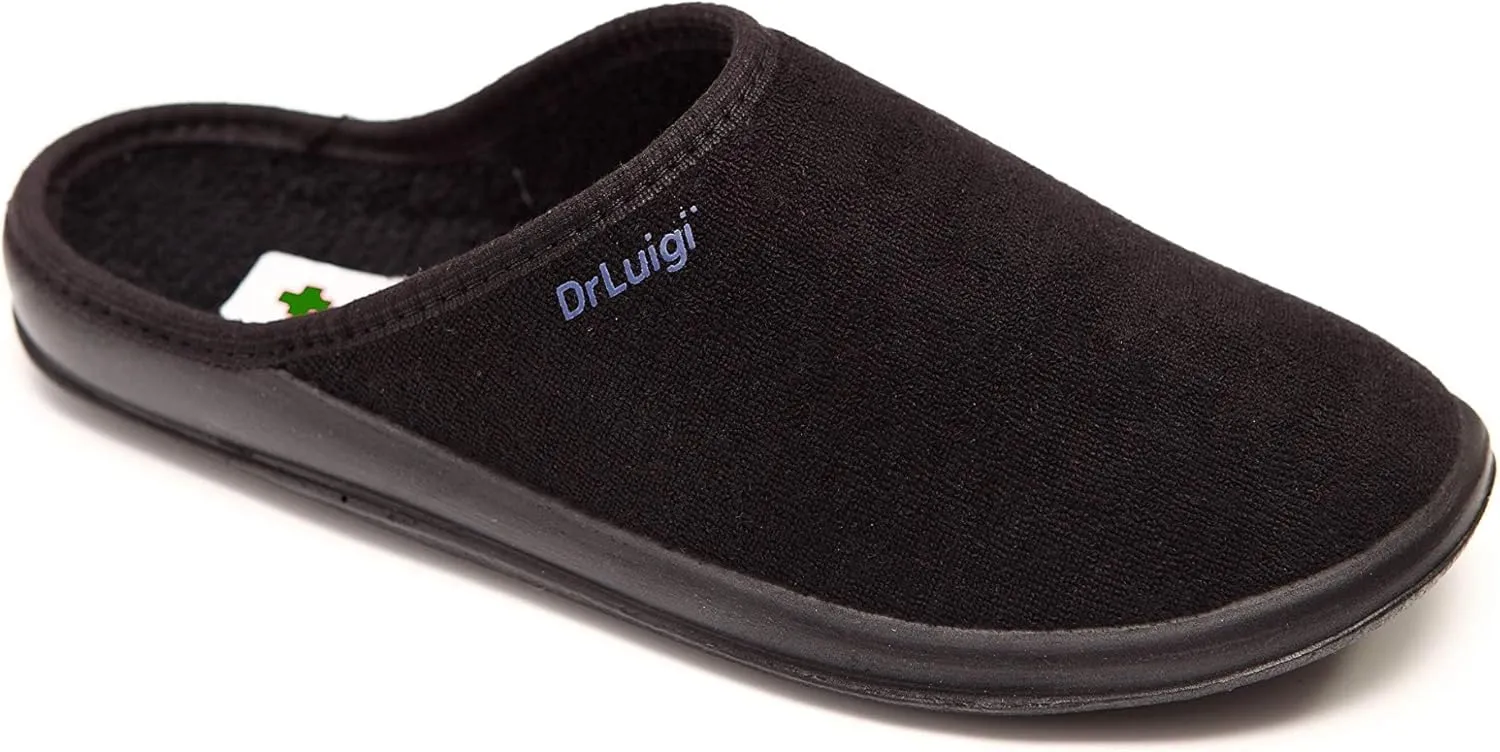 Medical Slippers for Men - Memory Foam Shoes Indoor Outdoor Italian Cotton - Made in EU - Relieves Pressure, Improves Peripheral Blood Circulation
