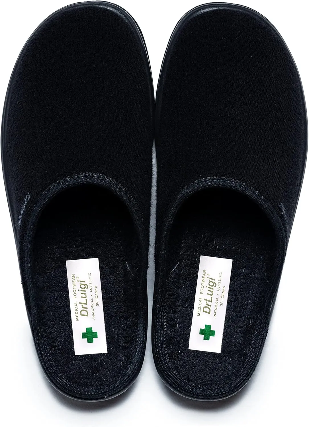 Medical Slippers for Men - Memory Foam Shoes Indoor Outdoor Italian Cotton - Made in EU - Relieves Pressure, Improves Peripheral Blood Circulation
