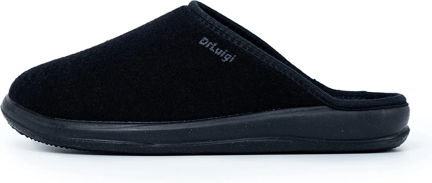 Medical Slippers for Men - Memory Foam Shoes Indoor Outdoor Italian Cotton - Made in EU - Relieves Pressure, Improves Peripheral Blood Circulation